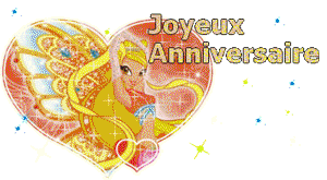 Gif animé joyeux anniversaire coeur